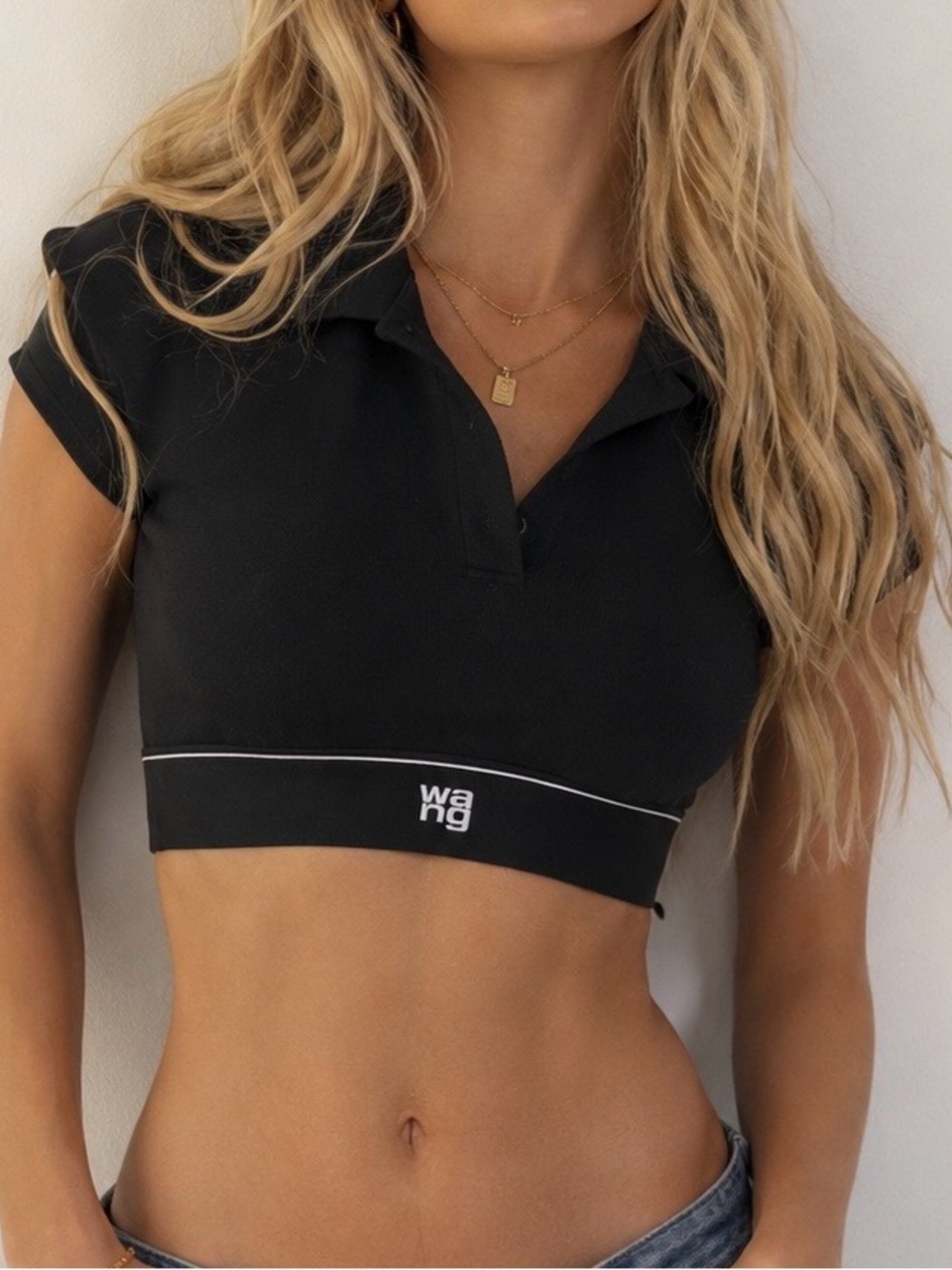 Alexander Wang crop top. Large. Black. - Picture 1 of 7